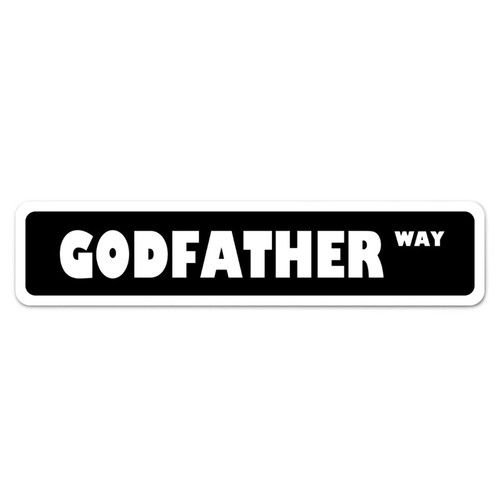 COCOKEN Godfather Street Signs Novelty 4" x 18" Road Sign Aluminum Metal Door Yard Plaque Decor for Home Indoor Outdoor Man Cave Business