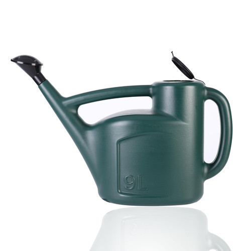 2.25 Gallon Watering Can for Outdoor Plants, Large Garden Watering Can with Long Spout, Lid and Detachable Sprinkler Head, Heavy Duty Plastic Watering Pot for Indoor Houseplants and Garden Flower - 9L