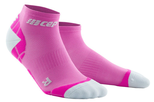 CEP ultralight low-cut socks, electric pink/light grey, women III