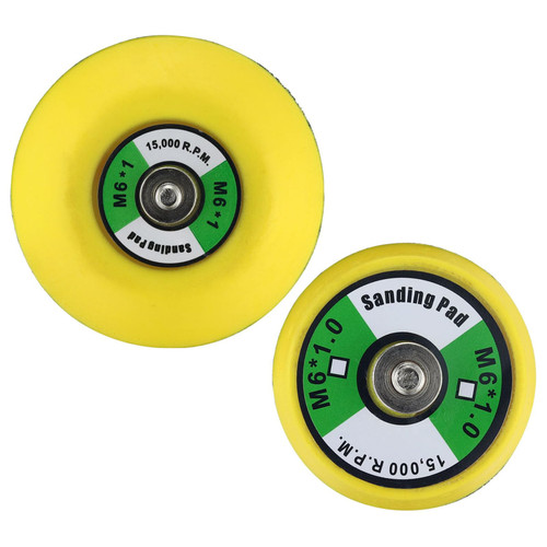 Hook and Loop Backing Pad for Polisher M6 Threads, Universal Mini Air Sander Backing Plate for Sanding Polishing Buffing, 2PCS