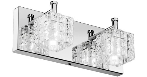 Ralbay Crystal Chrome Bathroom Light Fixtures 2 Lights Modern Chrome Bathroom Vanity Light Fixtures Modern Crystal Vanity Light for Bathroom