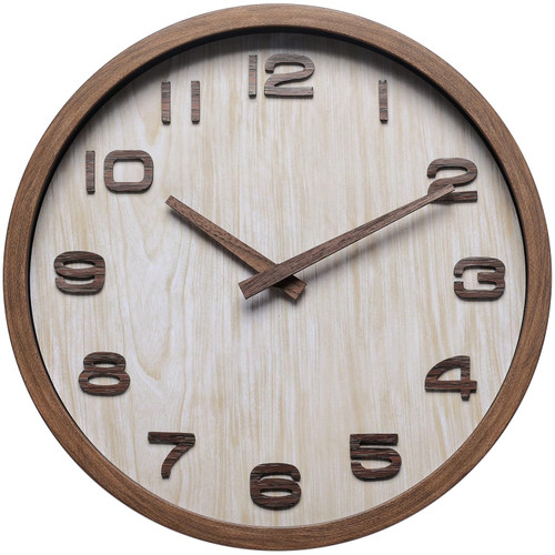 NUOVO 12 Inch Wall Clock Silent Non-Ticking Round Clock Vintage Retro Decorative Wall Clock Battery Operated for Bathroom Bedroom Living Room Office Kitchen NUOVO 12 Inch Wall Clock Silent Non-Ticking Round Clock Vintage Retro Decorative Wall Clock Battery Operated for Bathroom Bedroom Living Room Office Kitchen