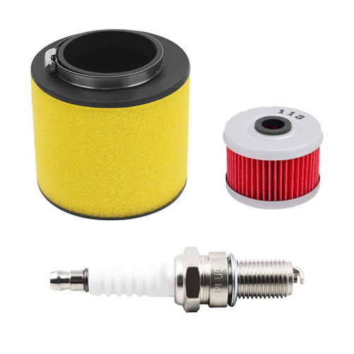 MOTOYUN Air Filter 17254-HM8-000 with Oil Filter Spark Plug for Honda Sportrax TRX250EX TRX250X ATV Recon 250 TRX250 TRX250TM TRX250TE 2x4