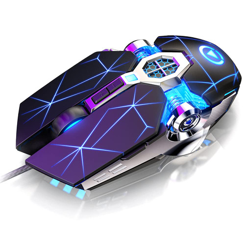 EastyGold Gaming Mouse Wired Game Mice USB Silent Optical Mouse 3200DPI RGB Colorful Gradient Backlit 7 Buttons for Desktop Laptop Computer Gamer PC Windows Mac EastyGold Gaming Mouse Wired Game Mice USB Silent Optical Mouse 3200DPI RGB Colorful Gradient Backlit 7 Buttons for Desktop Laptop Computer Gamer PC Windows Mac