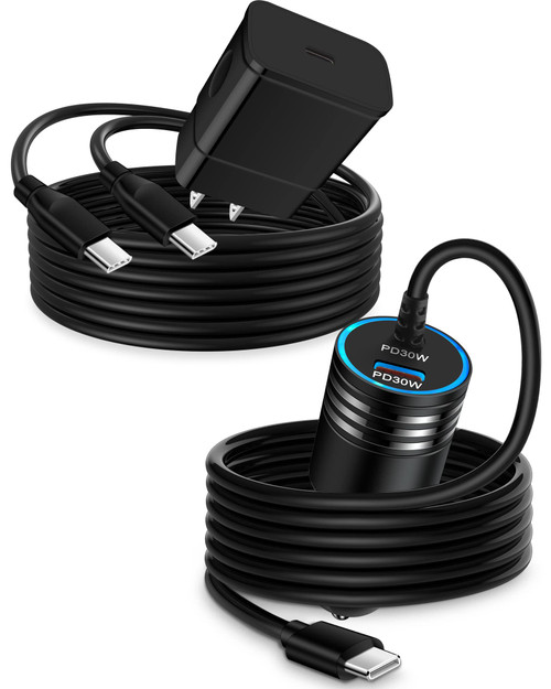 Type C Car Charger, USB C Charger Block, USBC to USB-C Cable Super Fast Charging for Samsung Galaxy S23 Ulra S23+ A14 A04S A13 A23 A53 A03S A73 S22 S22+ A02S A20 A12 A32 A52, Google Pixel 7 Pro 6 6a 5