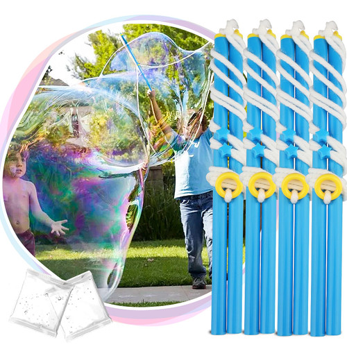 TOY Life Giant Bubble Wands Bubble Maker Bubble Stick Bubble Mix Bubble Wand Kit for Kids Bubble Wands Bulk Large Bubble Wand Set Big Bubbles for Kids Outside Toys for Boys Girls Toddler