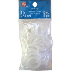 Bulk Buy: Boye Cabone Rings 1" 15/Pkg 7540-1 (6-Pack)