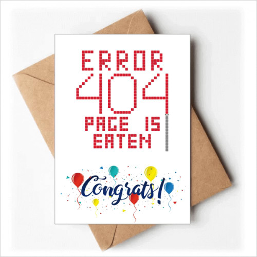 DIYthinker Programmer 404 Error Page Is Eaten Wedding Cards Congratulations Greeting Envelopes