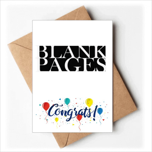 DIYthinker Stylish Characters Blank Pages Wedding Cards Congratulations Greeting Envelopes