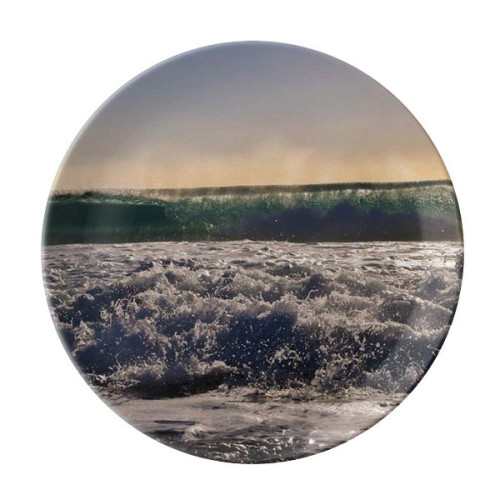 Sunshine Ocean Water Wave Science Nature Picture Plate Decorative Porcelain Salver Tableware Dinner Dish