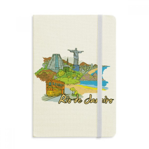 Hand-painted Brazil Rio De Janeiro Notebook Official Fabric Hard Cover Classic Journal Diary
