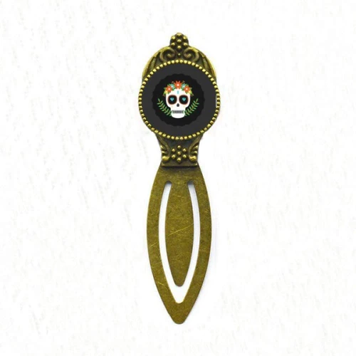 Skulls of The Mexico Day of Dead Bookmark Retro Office Label Page Marker