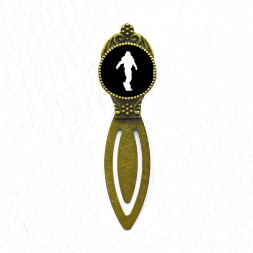 Sport Skateboarding Black Silhouette Bookmark Retro Office Label Page Marker