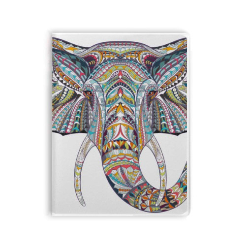 Mosaic Style Colorful Elephant Design Notebook Gum Cover Diary Soft Cover Journal