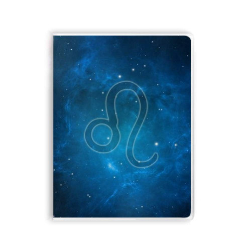 Starry Sky Night Leo Zodiac Constellation Notebook Gum Cover Diary Soft Cover Journal
