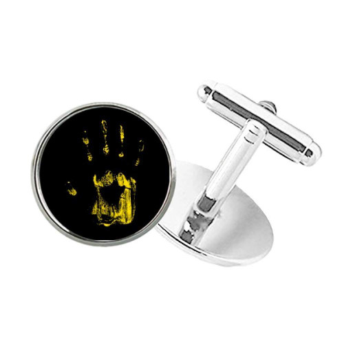 DIYthinker Halloween Horror Print Round Button Cuff Clip Stud Cufflinks