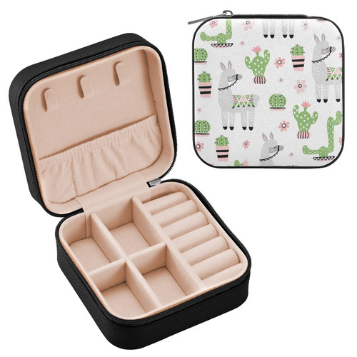 Emelivor Cactus Alpaca Llama Travel Jewelry Case PU Leather Portable Jewelry Box Jewelry Travel Organizer Small Jewelry Box for Ring Earring Bracelet Gifts Necklace Display Box Holder for Women Girls Emelivor Cactus Alpaca Llama Travel Jewelry Case PU Leather Portable Jewelry Box Jewelry Travel Organizer Small Jewelry Box for Ring Earring Bracelet Gifts Necklace Display Box Holder for Women Girls
