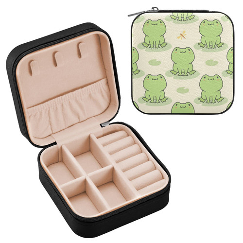 Emelivor Cute Frog Travel Jewelry Case PU Leather Portable Jewelry Box Jewelry Travel Organizer Small Jewelry Box for Earring Ring Bracelet Necklace Gifts Display Box Holder for Women Girls Emelivor Cute Frog Travel Jewelry Case PU Leather Portable Jewelry Box Jewelry Travel Organizer Small Jewelry Box for Earring Ring Bracelet Necklace Gifts Display Box Holder for Women Girls