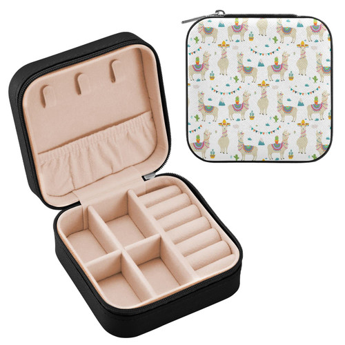 Emelivor Cute Llama Travel Jewelry Case PU Leather Portable Jewelry Box Travel Jewelry Organizer Small Jewelry Box for Ring Earring Necklace Bracelet Gifts Display Box Holder for Women Girls Emelivor Cute Llama Travel Jewelry Case PU Leather Portable Jewelry Box Travel Jewelry Organizer Small Jewelry Box for Ring Earring Necklace Bracelet Gifts Display Box Holder for Women Girls
