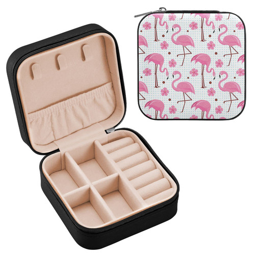 Emelivor Flamingos Travel Jewelry Case PU Leather Portable Jewelry Box Travel Jewelry Organizer Small Jewelry Box for Ring Necklace Bracelet Earring Gifts Display Box Holder for Women Girls Emelivor Flamingos Travel Jewelry Case PU Leather Portable Jewelry Box Travel Jewelry Organizer Small Jewelry Box for Ring Necklace Bracelet Earring Gifts Display Box Holder for Women Girls