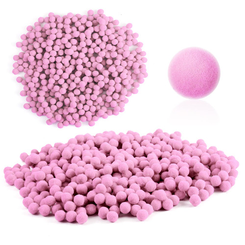 TOYMIS 500pcs 1cm Mini Pom Poms, Fuzzy Pom Pom Balls Pom Poms Arts and Crafts Multi Colored Pom Poms for DIY Art Creative Crafts Projects Decorations (Pink)