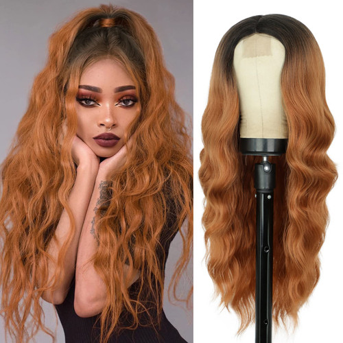 N NAYASA Long Auburn Wigs for Women Ombre Red Copper Wigs Long Wavy Middle Part Wig Synthetic Heat Resistant Wigs for Daily Party Use N NAYASA Long Auburn Wigs for Women Ombre Red Copper Wigs Long Wavy Middle Part Wig Synthetic Heat Resistant Wigs for Daily Party Use
