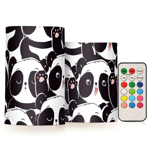DOMIKING Panda Flameless Candles Electric Led Candles with Timer Battery Operated Flickering Tea Light Candles for Wedding Decoration Votive Home 2 PCS DOMIKING Panda Flameless Candles Electric Led Candles with Timer Battery Operated Flickering Tea Light Candles for Wedding Decoration Votive Home 2 PCS
