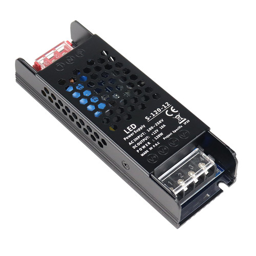 12V 10A 120W Universal Regulated Switching Power Supply, 100-250V AC to 12V DC Converter, LED Driver, Industrial Transformer, Adapter for Strip Light, Lamp, Radio