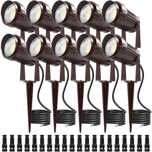 iCreating Low Voltage Landscape Lights - LED Outdoor Landscape Lighting 12 Volt Warm White Landscape Spotlight Waterproof Landscape Spot Lights 12V for Path Driveway Garden Lawn Lighting (10Pack) iCreating Low Voltage Landscape Lights - LED Outdoor Landscape Lighting 12 Volt Warm White Landscape Spotlight Waterproof Landscape Spot Lights 12V for Path Driveway Garden Lawn Lighting (10Pack)
