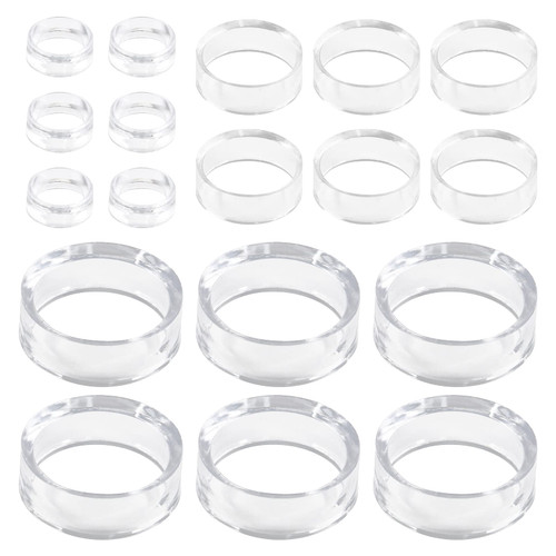 Coufce Acrylic Sphere Stand, Clear Ball Stand, Round Spheres Display Stands for Golf Ball, Crystal Ball, Baseball, Softball, Marbles, (6Small+6Medium+6Large)