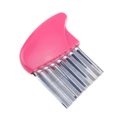 Risbay Crinkle Cutter,Stainless Steel Potato Carrot Chip Vegetable Crinkle Wavy Chopper, French Fry Slicer,1-Pack,Pink Risbay Crinkle Cutter,Stainless Steel Potato Carrot Chip Vegetable Crinkle Wavy Chopper, French Fry Slicer,1-Pack,Pink