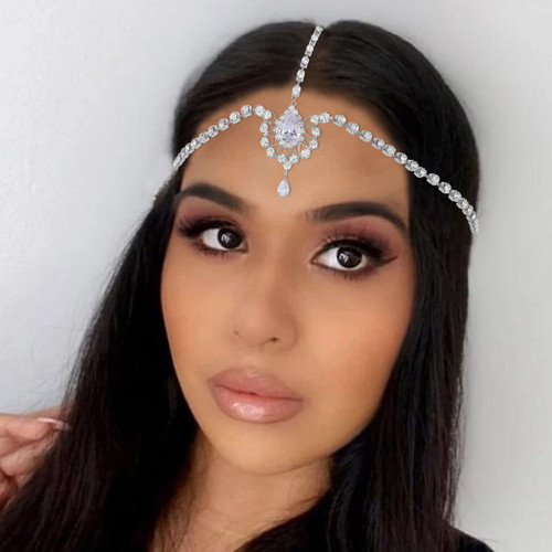 Catery Head Chain Jewelry Crystal Hair Chains Boho Headpiece Pendant Head Chain Hair Jewelry Hair Accessories for Women and Girls (Silver) Catery Head Chain Jewelry Crystal Hair Chains Boho Headpiece Pendant Head Chain Hair Jewelry Hair Accessories for Women and Girls (Silver)