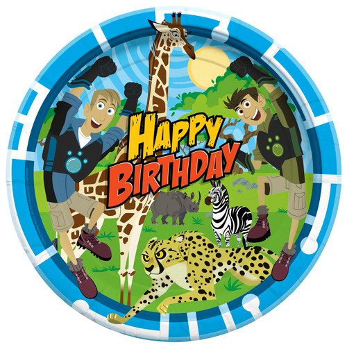 Treasures Gifted Officially Licensed Wild Kratts Dinner Plates 24ct - 9in Wild Kratts Party Plates - Wild Kratts Birthday Party Supplies - Wild Kratts Paper Plates - Wild Kratts Plates
