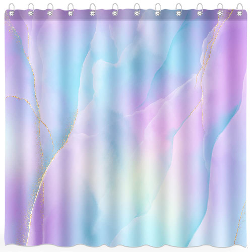 DePhoto Fantastic Marble Shower Curtains for Bathroom Blue Pink Purple Marble Texture Luxury Polyester Fabric Home Decoration with Hooks 72x72 Inch DePhoto Fantastic Marble Shower Curtains for Bathroom Blue Pink Purple Marble Texture Luxury Polyester Fabric Home Decoration with Hooks 72x72 Inch