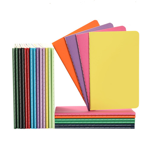 Labkiss 24 Pack Small Pocket Blank Notebook & Journal Bulk, Multi Cover, Unlined Thick Paper, A6 Size, 5.5x3.5 inch, 60 Page, Mini Plain Sketchbook Subject Note Pad Set for Women Men Kids