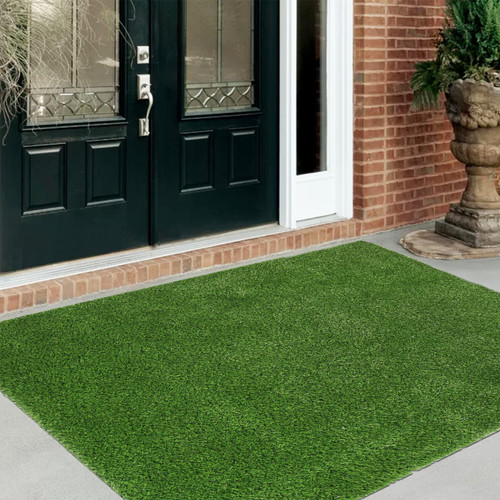 Falflor Artificial Grass Turf Rug 3' X 5' Turf Grass Outdoor Rug for Patio Realistic Fake Grass Turf Mat for Dog Indoor Outdoor Grass Door Mat for Garden Lawn Landscape