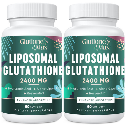 2400MG Liposomal Glutathione | Max Absorption | Glutathione Supplement with Hyaluronic Acid, Resveratrol, L - Glutathione Reduced, Non - GMO Antioxidant for Aging Defense, Energy, 120 Softgels