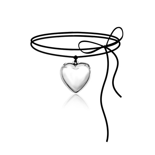 Ronglry Chunky Heart Choker Necklaces for Women Y2k Necklace Aesthetic Big Heart Pendant Necklace Chunky Glass Puffy Heart Necklace Black Velvet Choker Necklace Adjustable Cute Heart Necklaces Y2k Jewelry Accessories for Teen Girls-Silver Ronglry Chunky Heart Choker Necklaces for Women Y2k Necklace Aesthetic Big Heart Pendant Necklace Chunky Glass Puffy Heart Necklace Black Velvet Choker Necklace Adjustable Cute Heart Necklaces Y2k Jewelry Accessories for Teen Girls-Silver