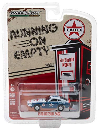 NEW DIECAST TOYS CAR GREENLIGHT 1:64 RUNNING ON EMPTY SERIES 5-1970 DATSUN 240Z - CALTEX 41050-E