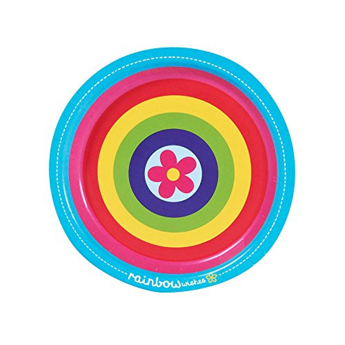 BirthdayExpress Rainbow Wishes Party Supplies - Dessert Plates (8)