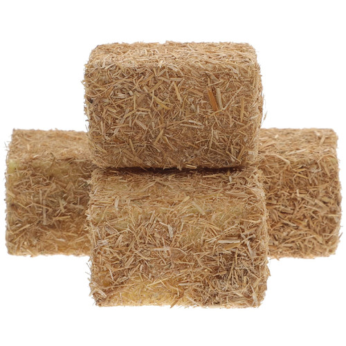 Ipetboom Mini Hay Bales Mini Hay Bales Square: 4pcs Small Decorative Hay Bales Miniature Figurine for Craft Dollhouse Farm Table Decoration Autumn Harvest Craft Display 2 * 2 * 3CM