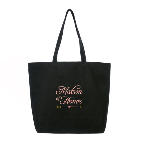 ELEGANTPARK Bridesmaid Gifts Bag Matron of Honor Gift Bag Cotton Bridesmaid Tote Bag Wedding Party Bachelorette Gifts Shoulder Bag Black with Pink Embroidery ELEGANTPARK Bridesmaid Gifts Bag Matron of Honor Gift Bag Cotton Bridesmaid Tote Bag Wedding Party Bachelorette Gifts Shoulder Bag Black with Pink Embroidery