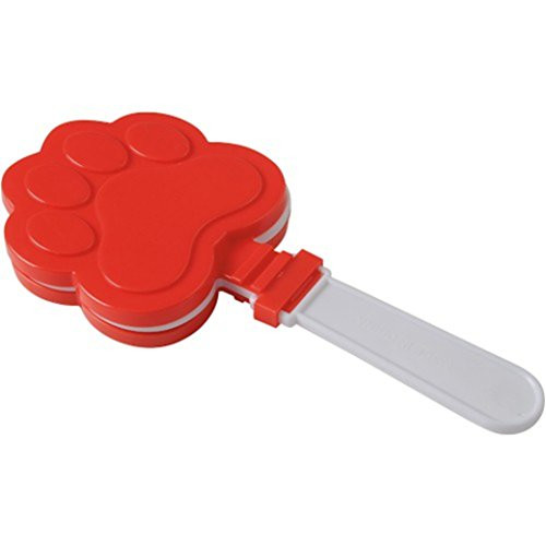 U.S. Toy Lot of 12 Red and White Paw Print Design Plastic Hand Clapper Noisemakers.