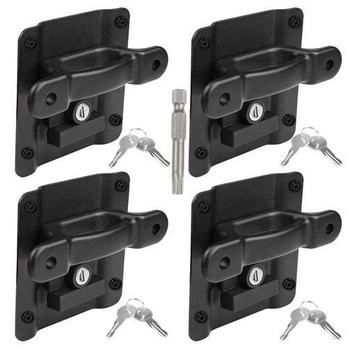 ZIBOPAR 4PCS Truck Bed Tie Down Anchors Compatible with Ford F150 F250 F350 Raptor 2015-2022 Box Link Bed Cleats with Plates Brackets Replace for FL3Z-99000A64-B FL3Z-9928408-AB