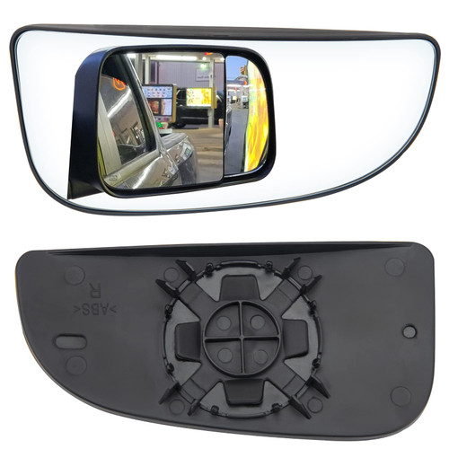 68067730AA Side Lower Mirror Glass, Compatible with 2009-2020 Dodge Ram 1500 2500 3500 4500 5500 Towing Mirror, Ram Right Side Mirror Glass With Rear Holder