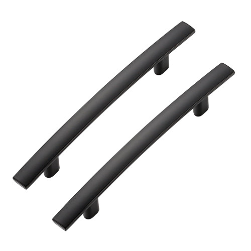 Ravinte Decor 30 Pack Cabinet Handles 3.75" Hole Center - Curved Cabinet Pulls Black Drawer Pulls for Kitchen Cabinet Cupboard Solid Pulls for Dresser Drawer Arch Cabinet Hardware