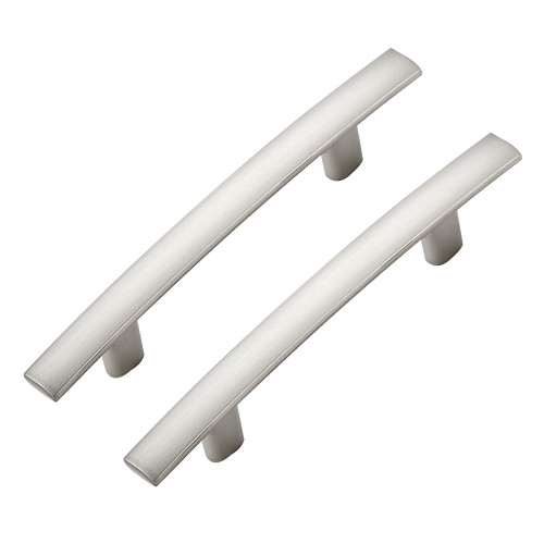Ravinte Decor 15 Pack Cabinet Handles 3" Hole Center - Curved Cabinet Pulls Brushed Nickel Drawer Pulls for Kitchen Cabinet Cupboard Solid Pulls for Dresser Drawer Arch Cabinet Hardware