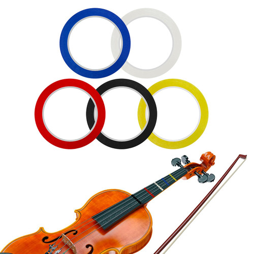 Bewudy 5 Rolls Violin Tape Fingerboard, 216 ft/66m Cello Tape Instrument Fingering Tape Violin Tape for Beginners Fretboard Violins and Other Orchestral Instruments Violin Finger Guide