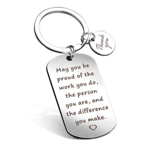WLLHYF Thank You Keychain Inspirational Keychain for Men Women Employee Colleague Team Appreciation Present from Boss Coworker Leaving Retirement Farewell Gifts WLLHYF Thank You Keychain Inspirational Keychain for Men Women Employee Colleague Team Appreciation Present from Boss Coworker Leaving Retirement Farewell Gifts