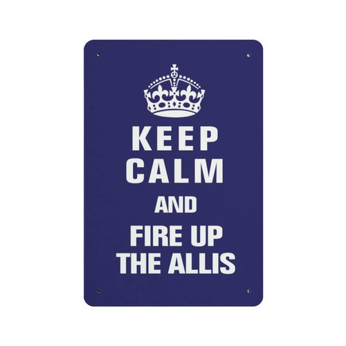 Classic Allis Chalmers Tractor Keep Calm Warning Signs Funny Metal Private Property Sign Aluminum Notice Sign Palque for Outdoor Yard Home Decor 8"x12"